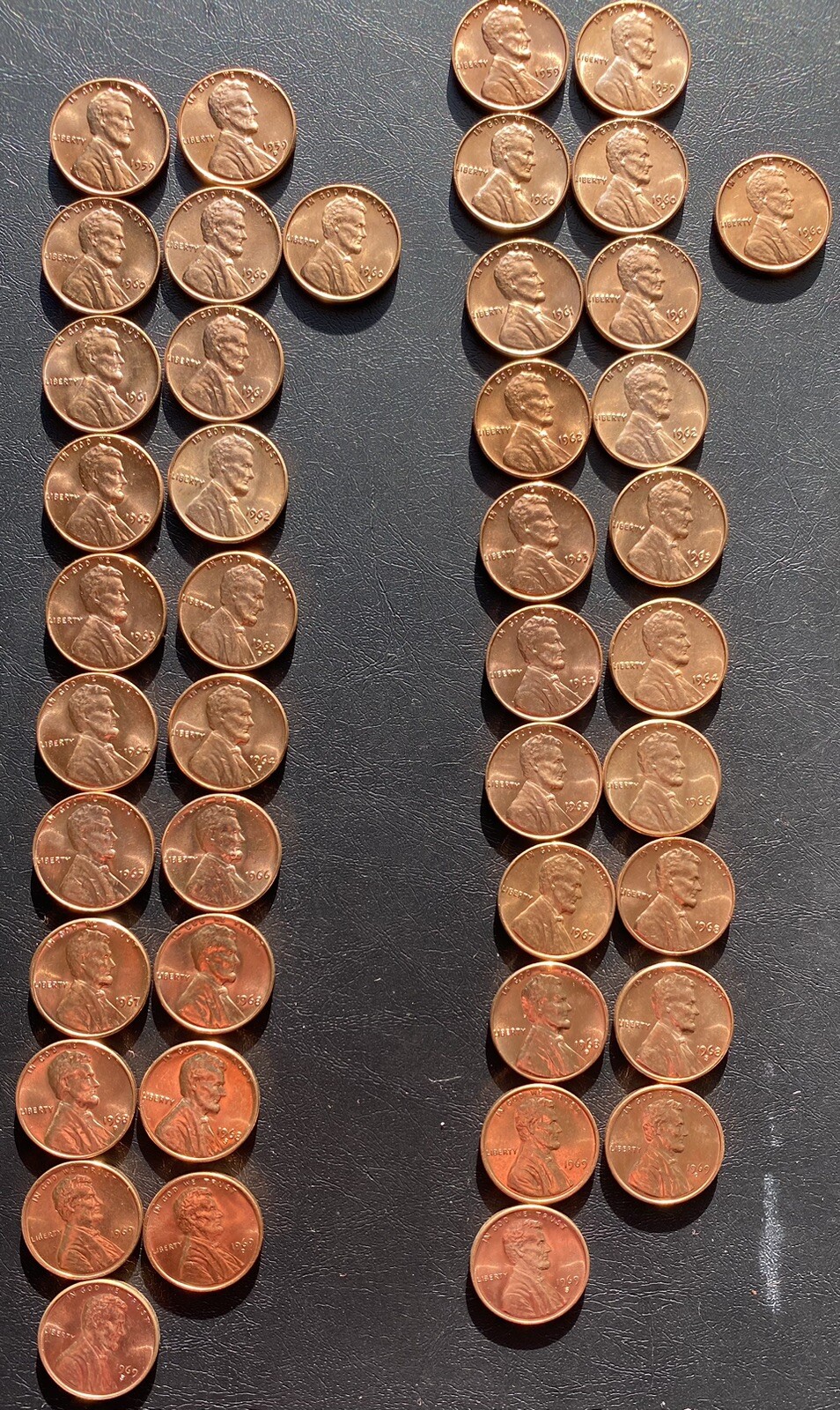 UPGRADED Lincoln MEM/SHIE Cents BU - Complete Set Of 142 Coins-1959 - 2024 P/D/S