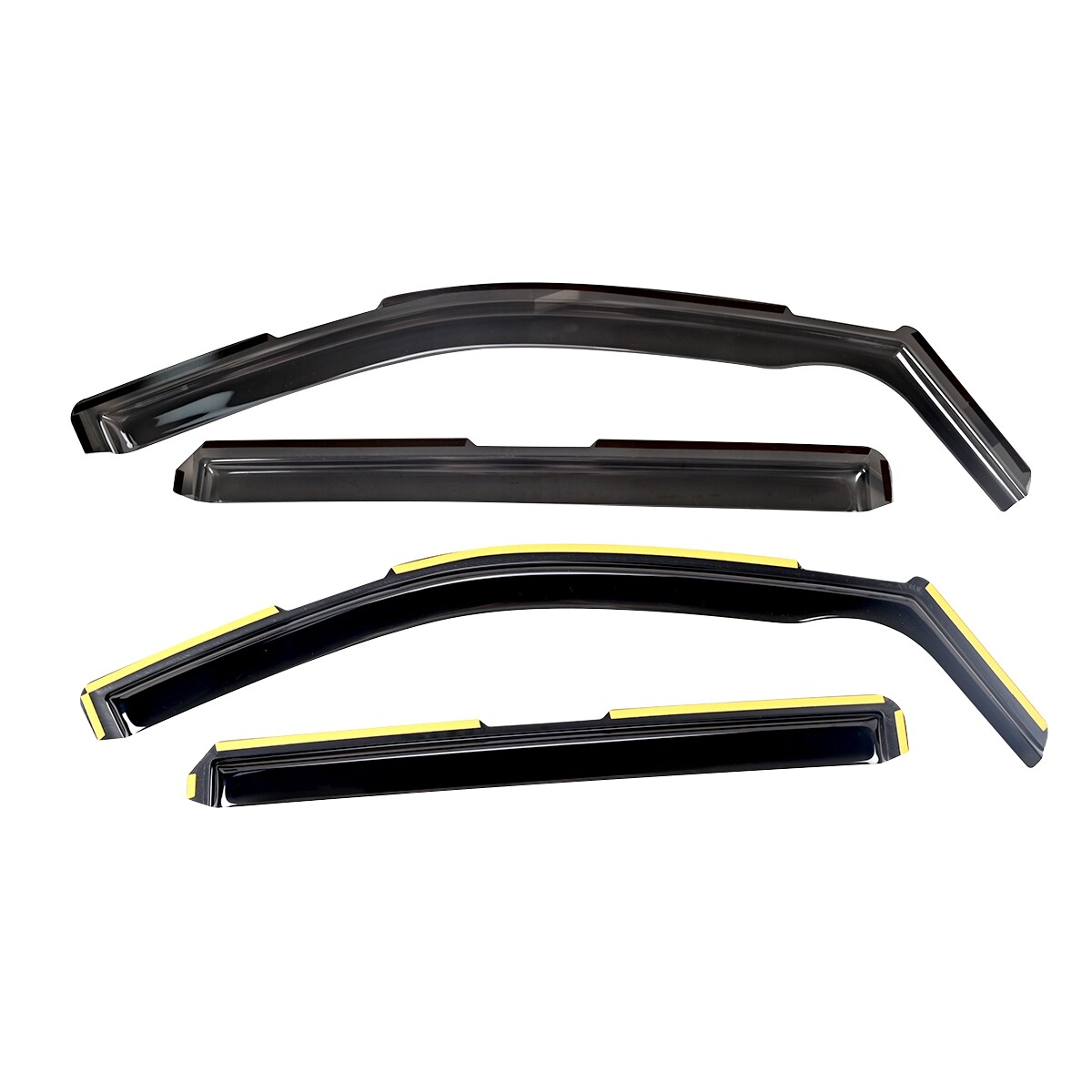 In-Channel Window Visors Sun Rain Guards For GMC Sierra 1500 Crew Cab 2019-2025