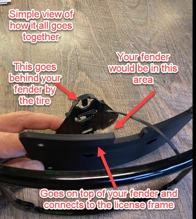 2024 2025 Touring 2023 CVO Road Glide Street Glide rear license plate bracket V1