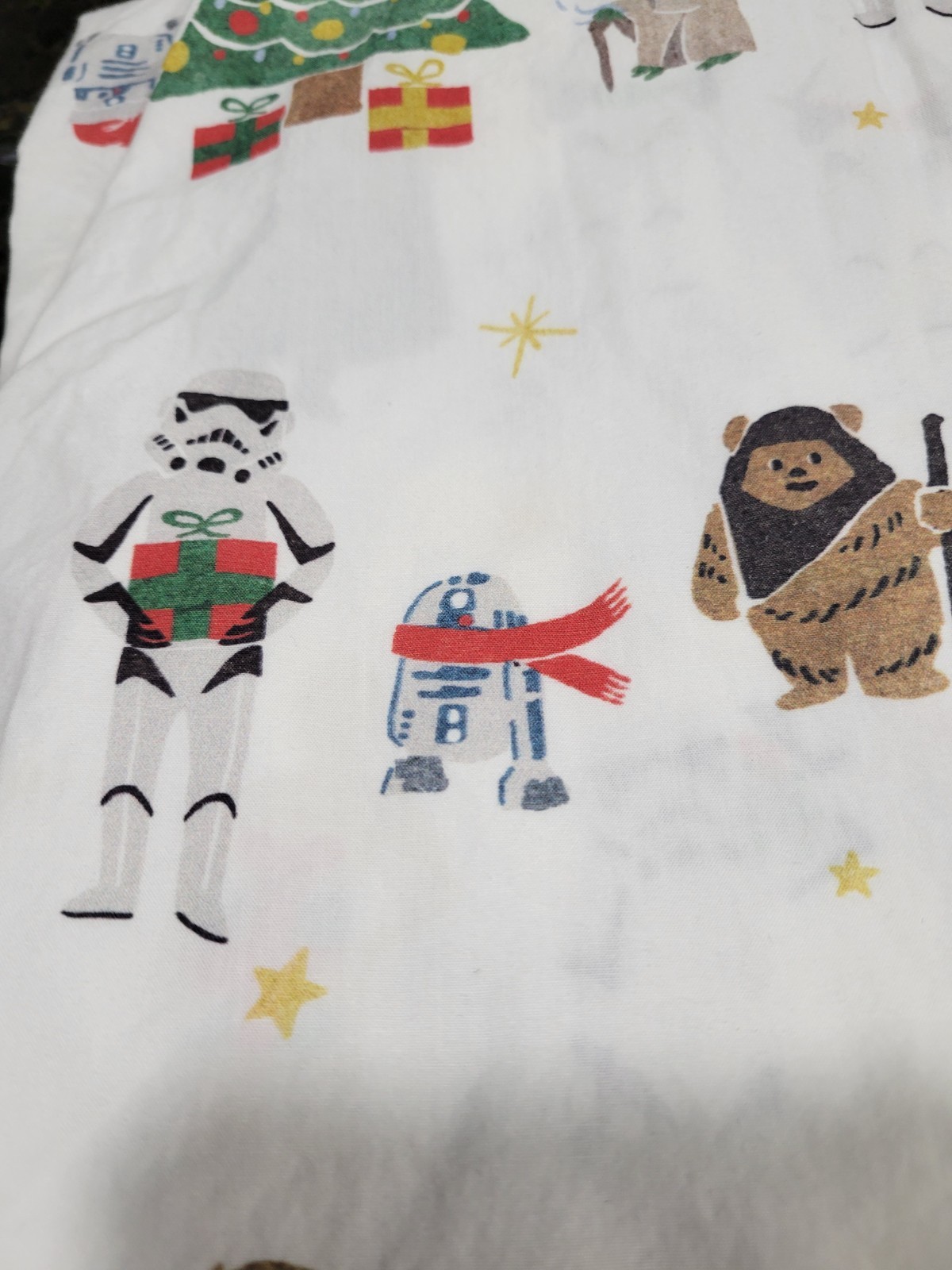 Pottery Barn Kids Star Wars Christmas Holiday Sheet Set Queen Size Organic Teen