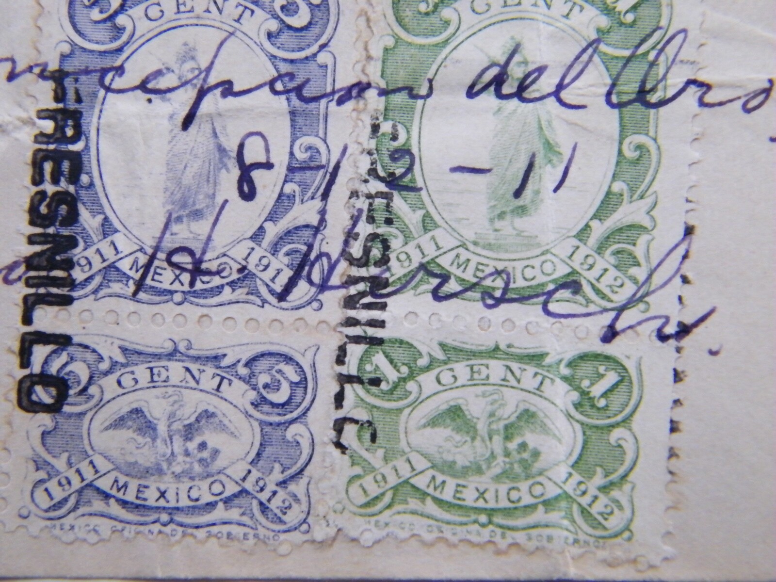 1911 EXPLOTACION MINOKA MINES PAYMENT RECEIPTS WRITTEN IN SPANISH 50 PESOS