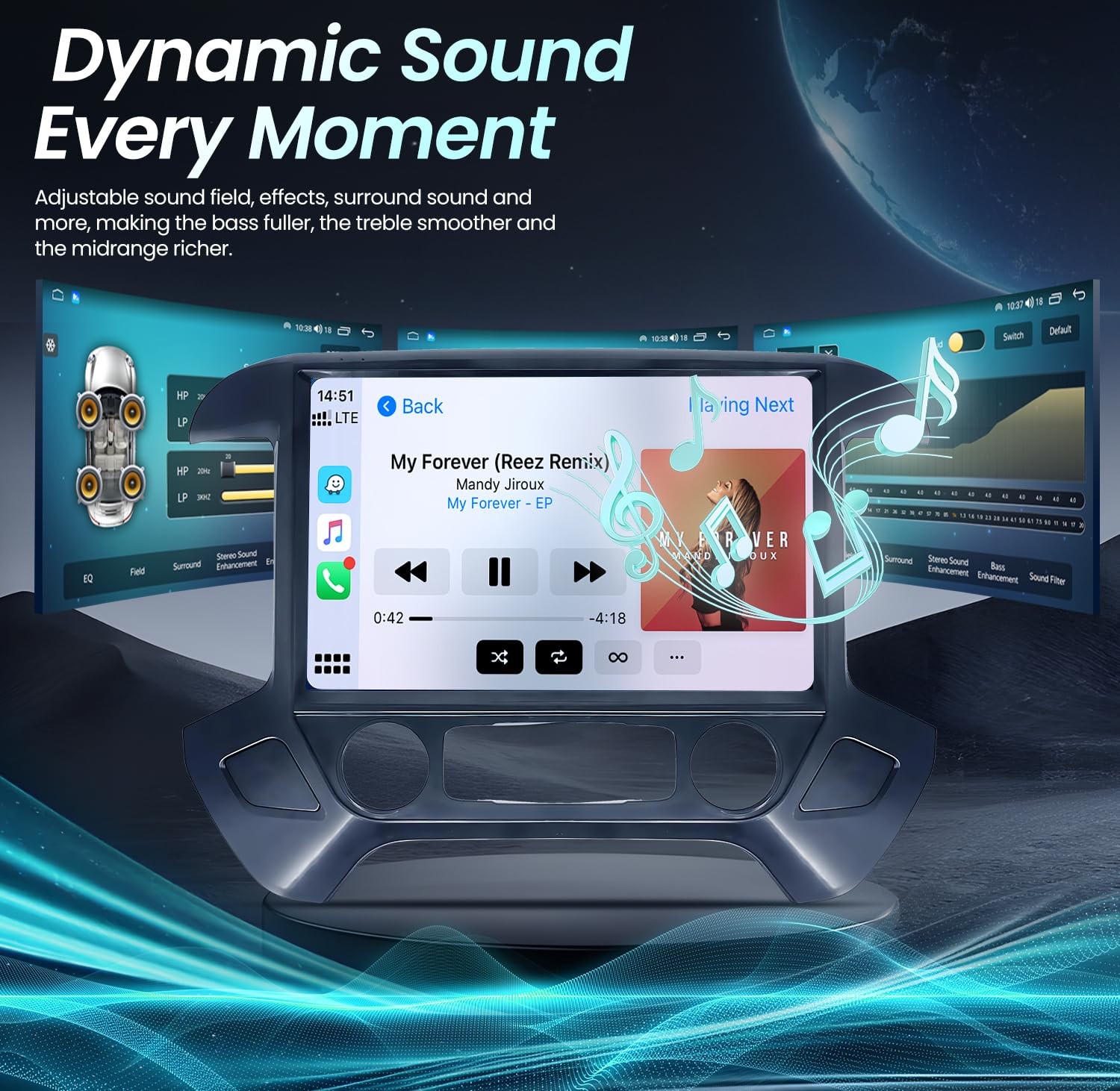 13.1'' 4+64G Android 13 Stereo Radio for Chevy Silverado 2014-18 w/Apple Carplay