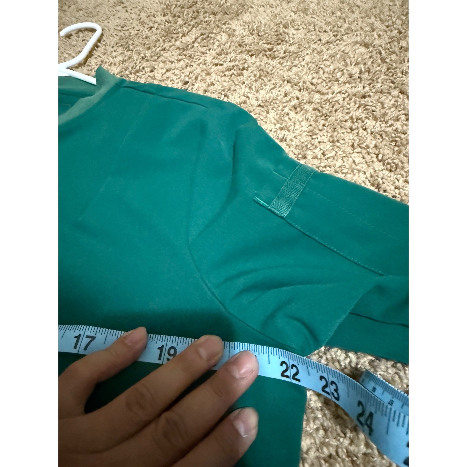 FIGS Bellery Scrub Jacket Green Full Zip Bomber Style Pockets W18SW1007 Womens M