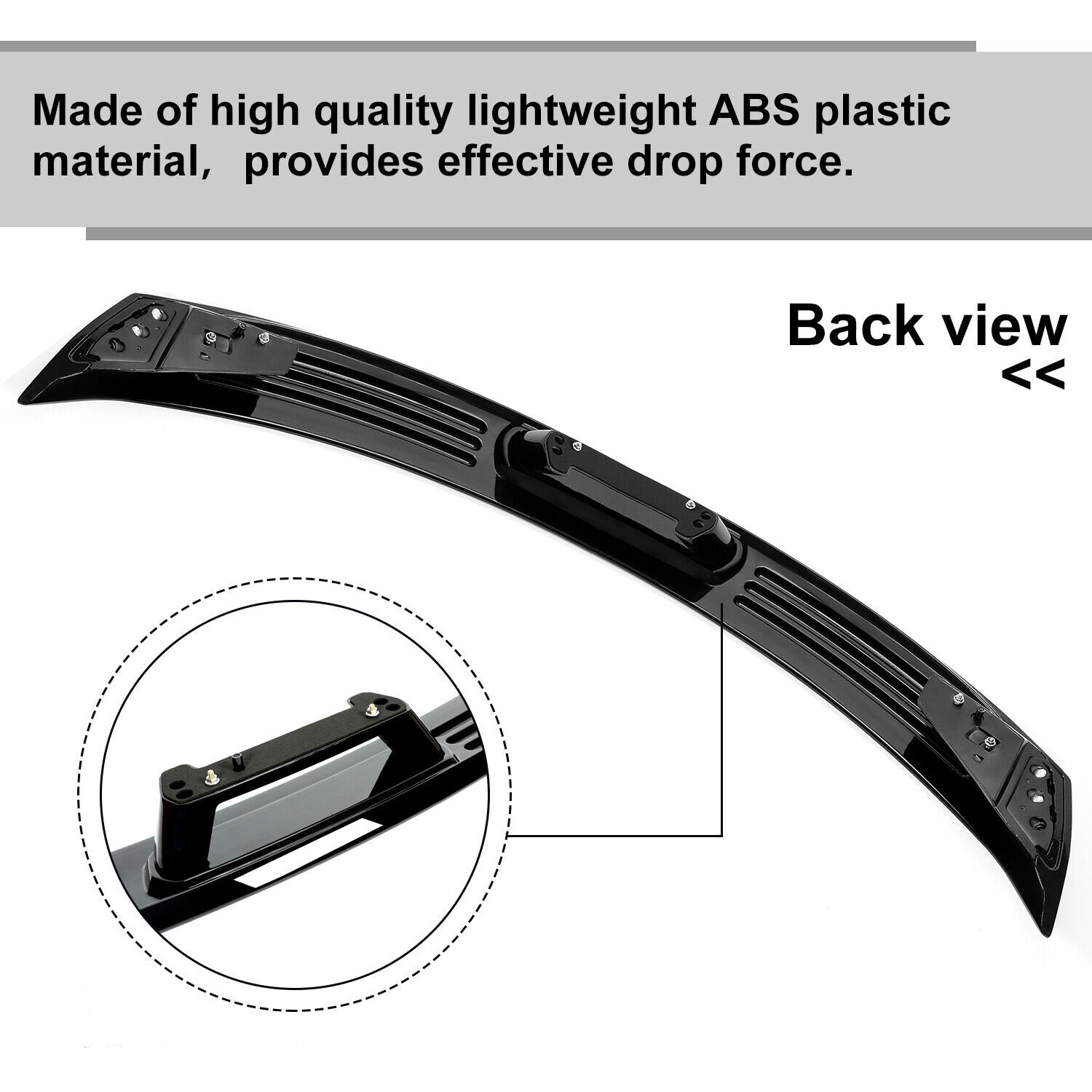 Gloss Black Painted Rear Trunk Spoiler Wing GT-Style For Ford Mustang 2 Dr 15-22