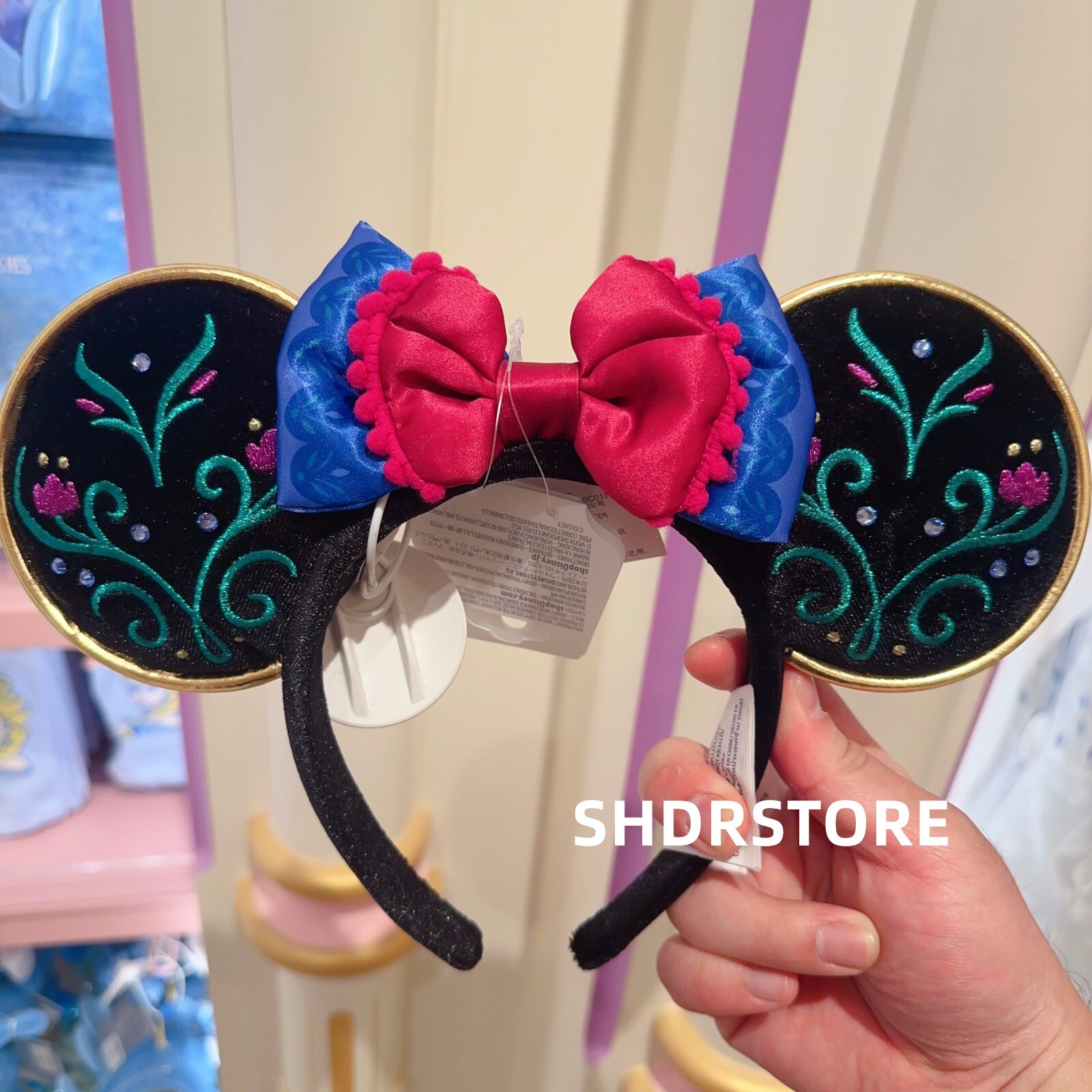 Disney authentic 2024 frozen anna minnie mouse ear headband disneyland