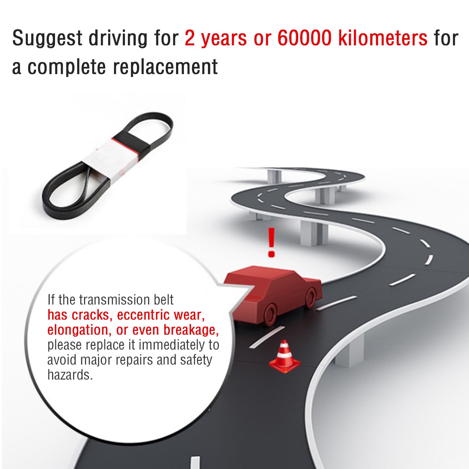 Engine Water Pump Belt for 5281957AA Jeep Wagoneer Dodge Ram 1500 2019-2024