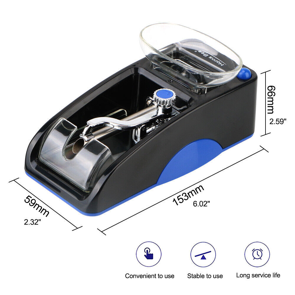 Cigarette Rolling Machine, Automatic Roller, Electric Mini Tobacco Injector NEW