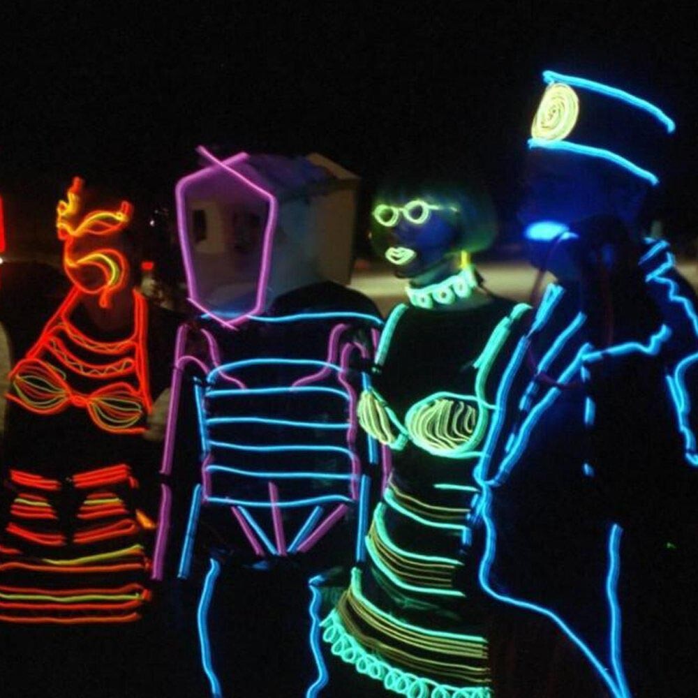 Neon LED Light Glow EL Wire String Strip Rope Tube Decor Car Party + Controller