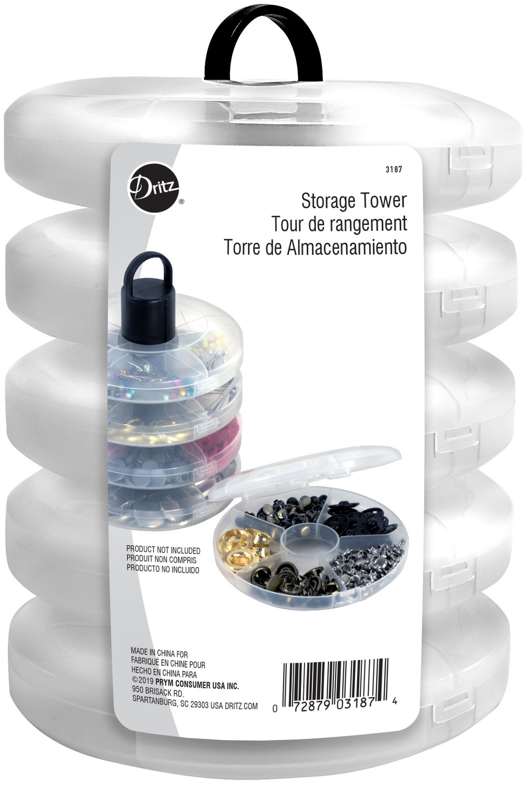 Dritz Clear Storage Tower-
