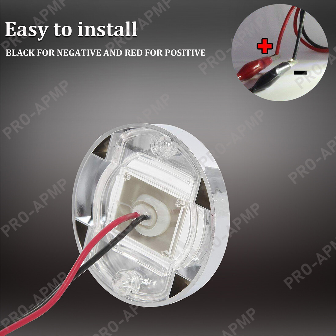 2X White LED Marine Boat Deck Courtesy Lights 12V Utility Stern Transom Light