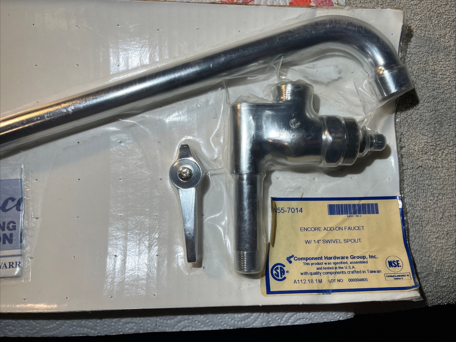 Encore Low Lead Plumbing, Add On Faucet Body w/ 14" Spout KN55-7014