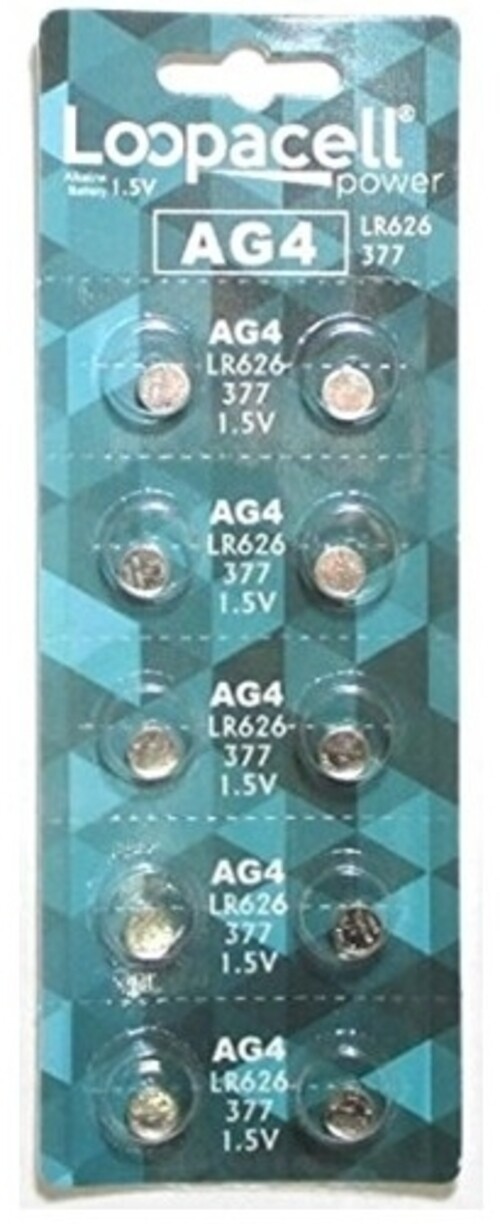 10 Pcs AG4 377 377A LR626 SR66 1.5 Volt Alkaline Button Cell Watch Battery