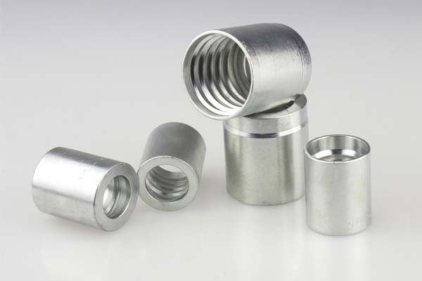 0210-12 Hydraulic Hose End Ferrule. 20PC Lot 1" Carbon Steel Crimp Ferrule.