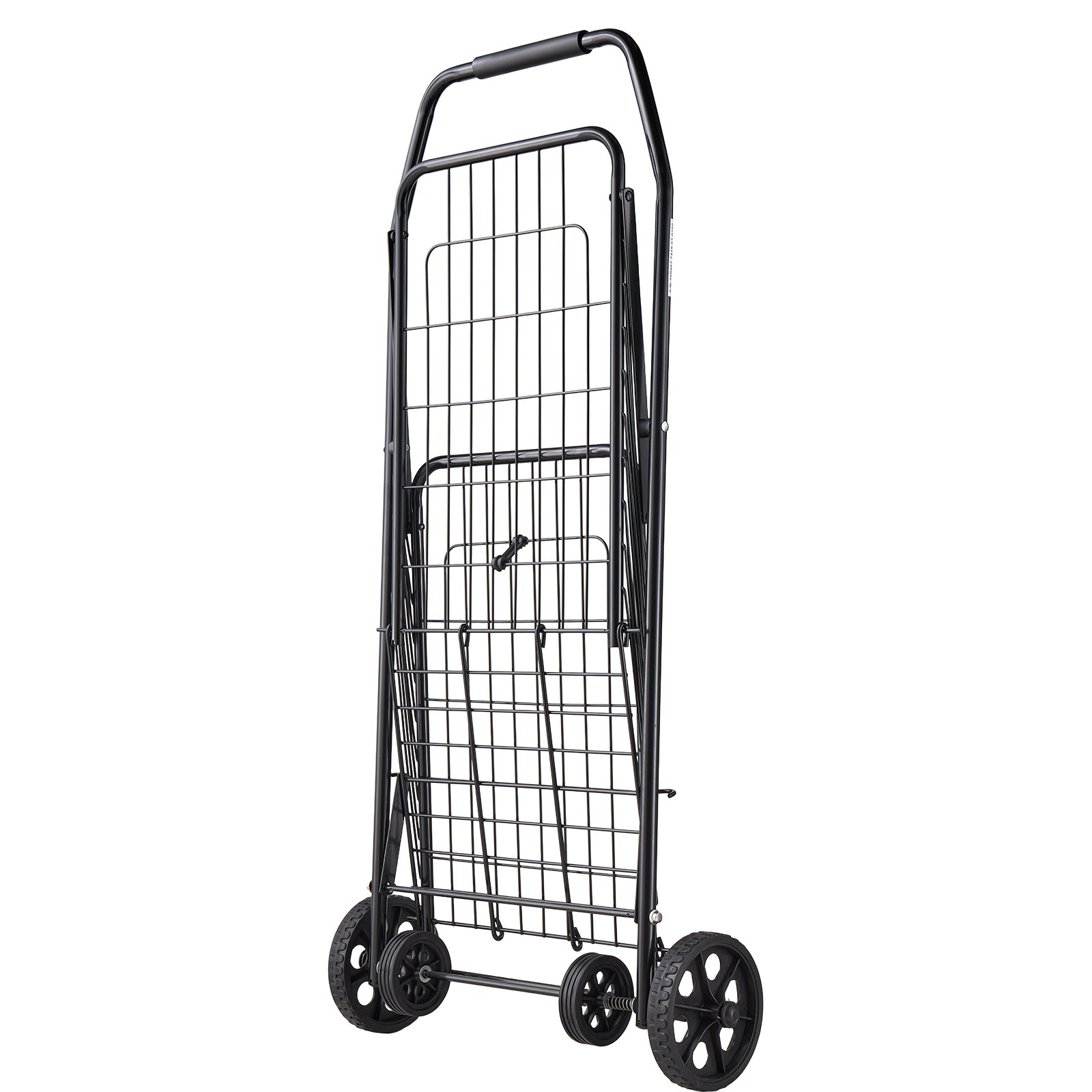 Uimoso Shopping Cart Folding Grocery Utility Cart with Swivel Wheels 90 LBS