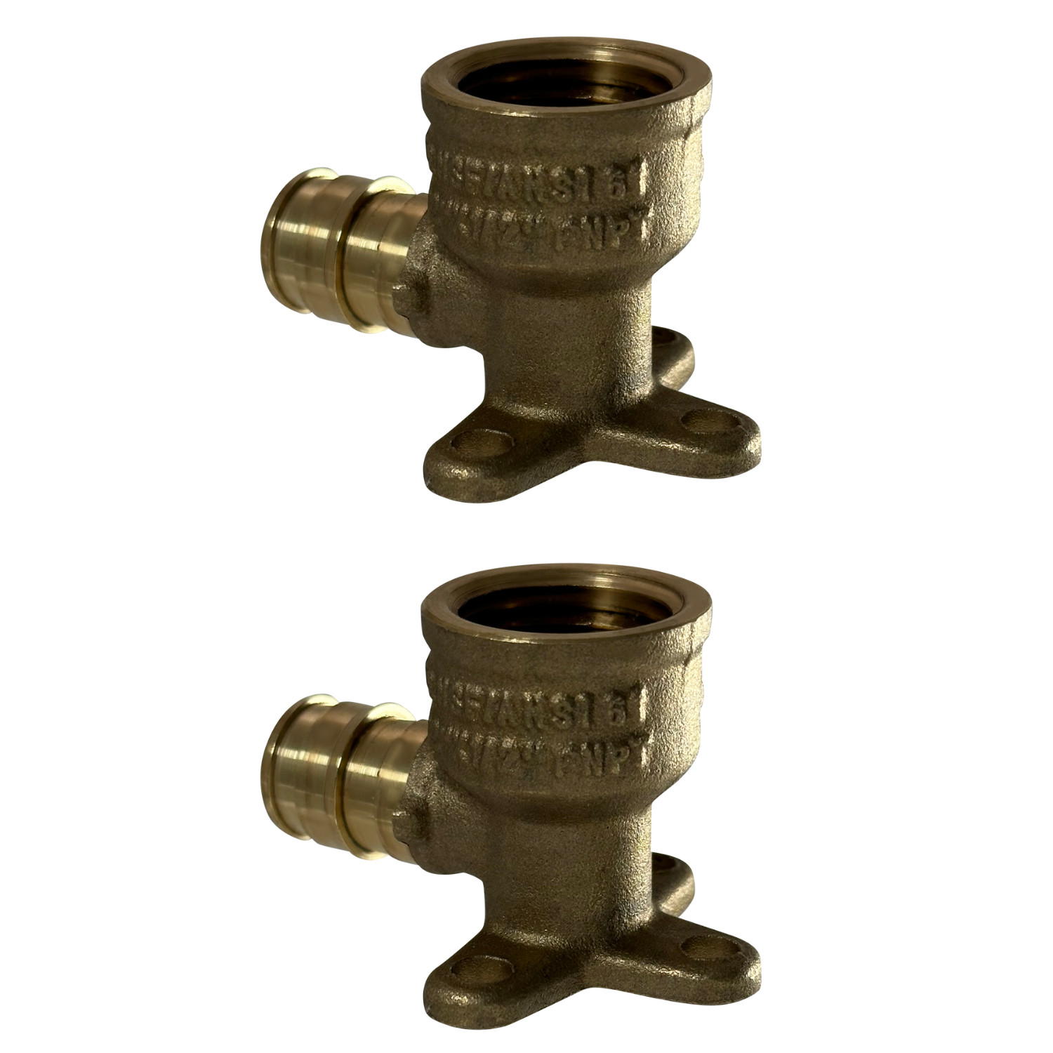 2 Pack XFITTING 1/2" Pex A X 1/2 Female Elbow with Drop Ear, Expansion Female