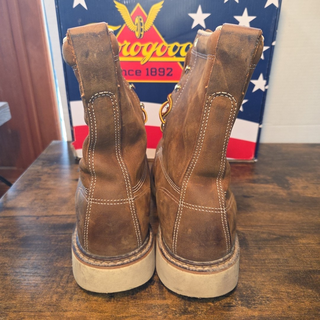 Thorogood American Heritage 8” Crazy Horse Leather Steel Toe Boots Size 11.5 D