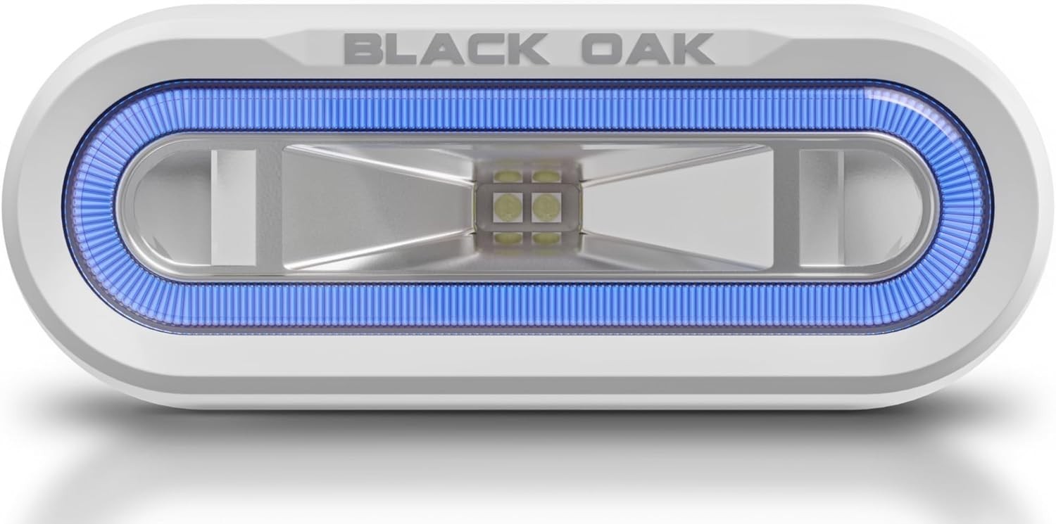 Black Oak Low Pro Marine Spreader Lights Deck 120° LED 2000 Lumens Waterproof