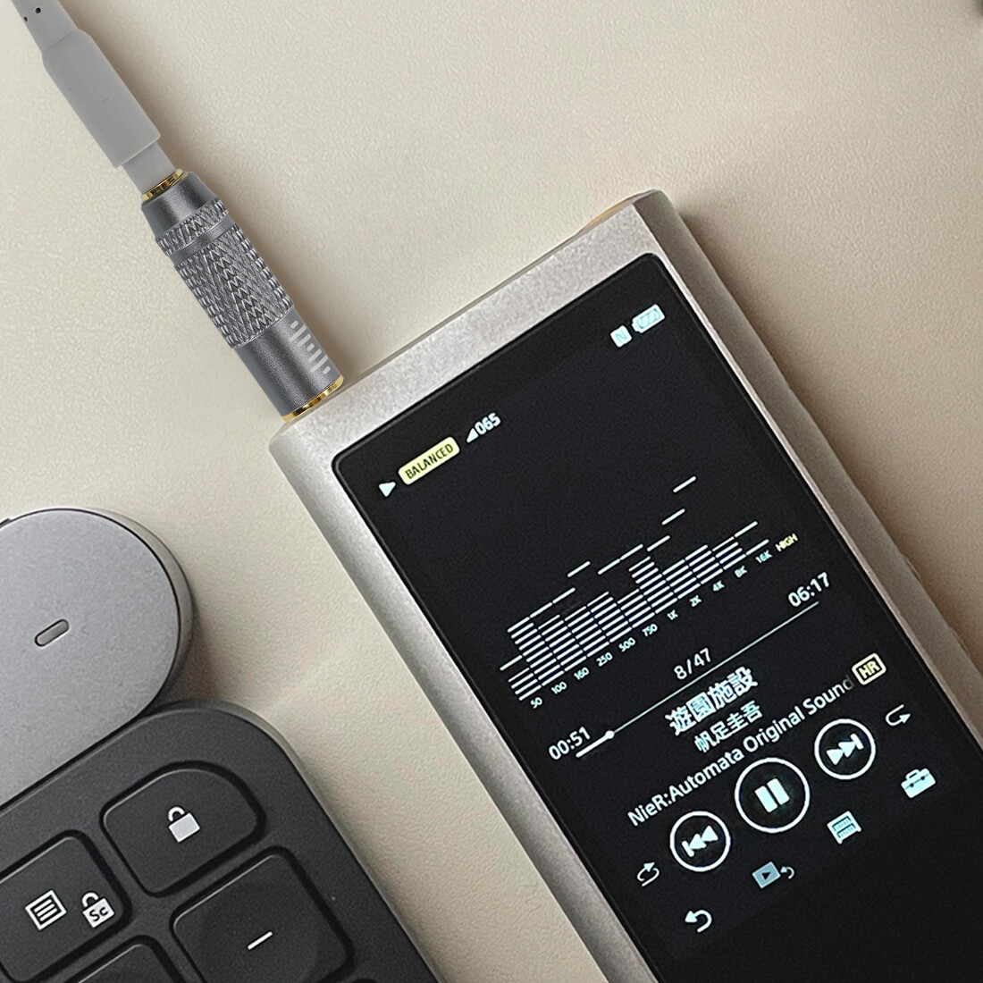 Geekria 4.4mm Male to 3.5mm Female Balanced Gold-Plated Adapter