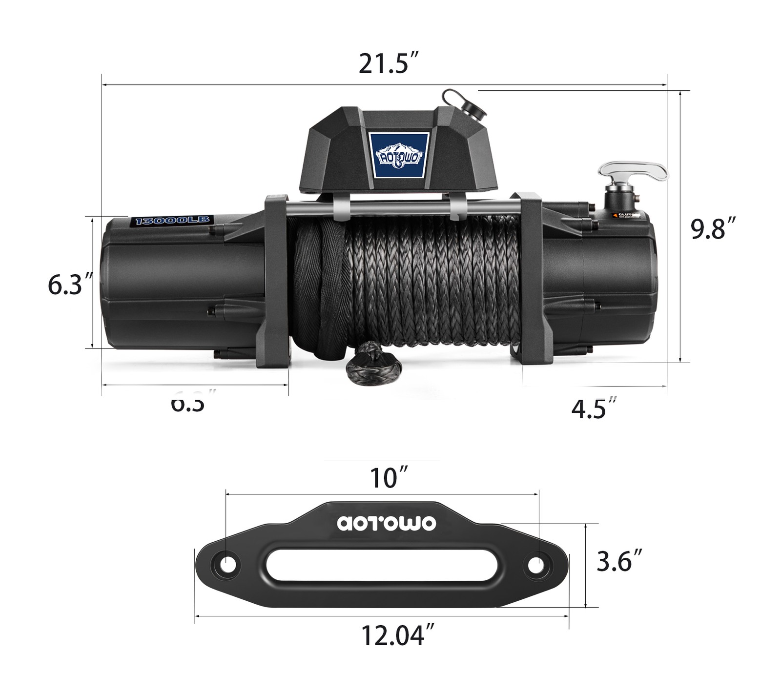 13000LB Wireless Remote Electric Winch Black Kit Stronger Synthetic Rope 12 V