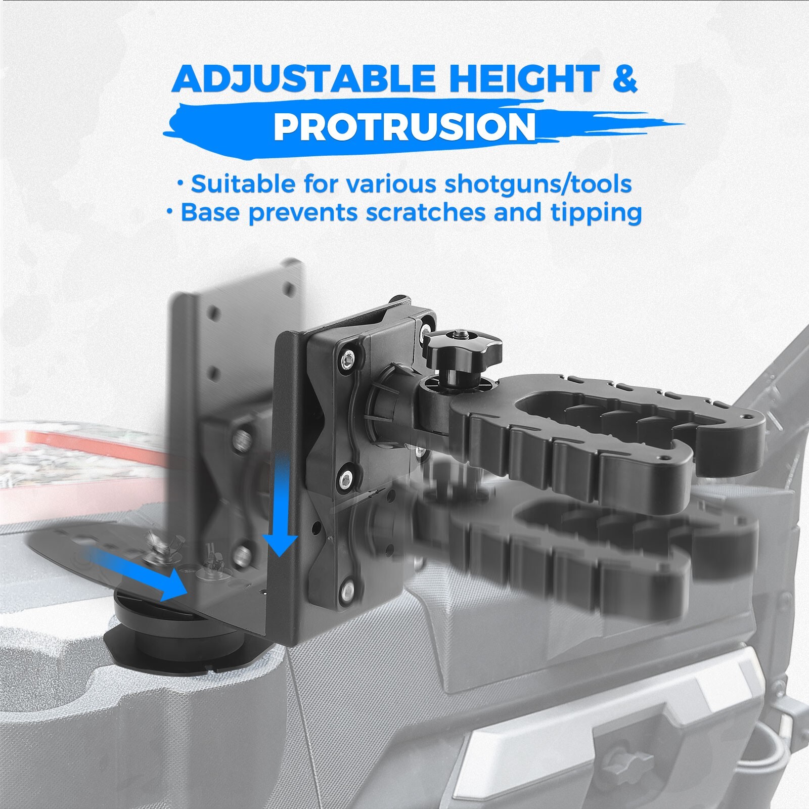 UTV Gun Holder Tool Rack Grip Clamps Rifle Holder For Polaris Ranger XP General