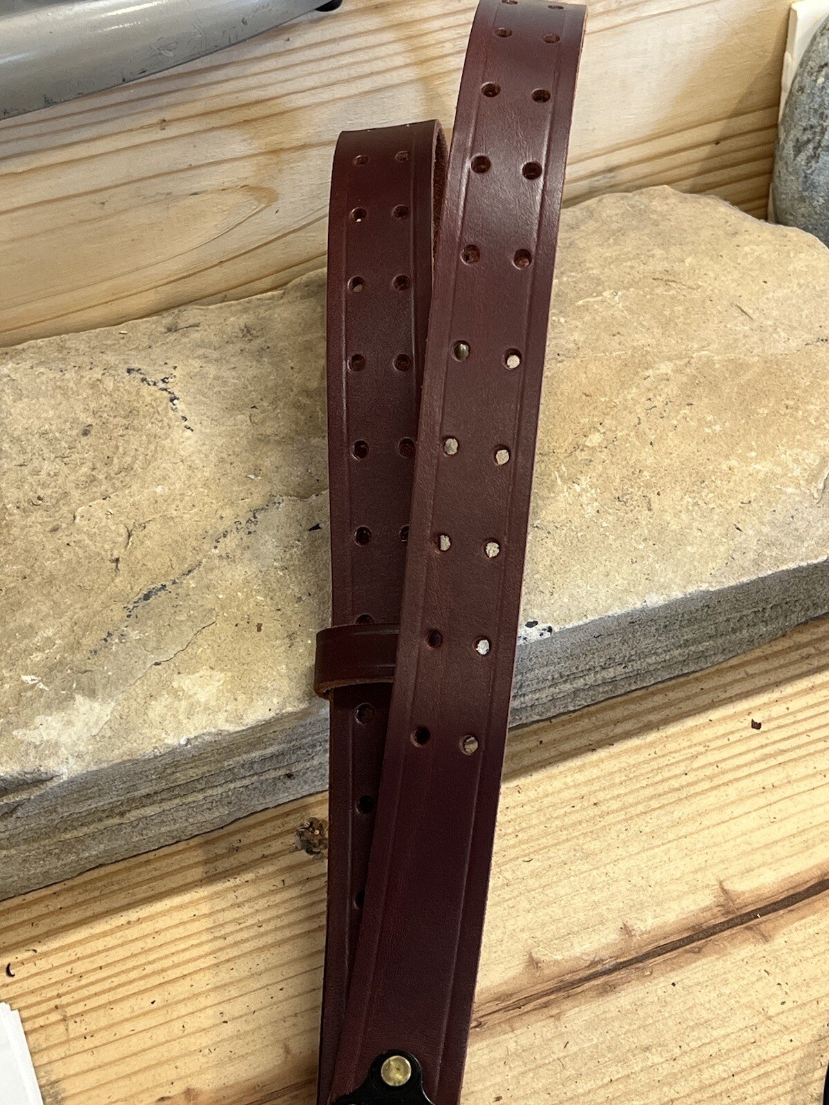 M1907 Rifle Strap / Sling - Full Grain English Bridle Leather - Handmade in USA