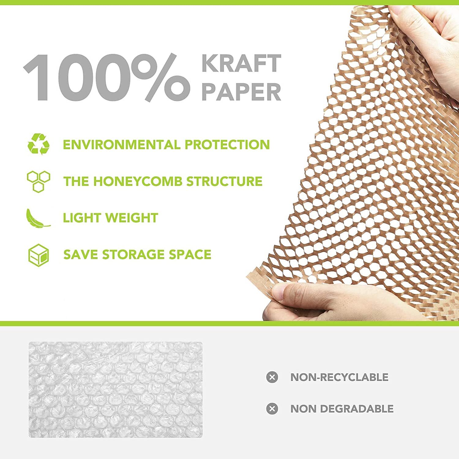Honeycomb Cushioning Wrap Packaging Paper 16'' x 300FT