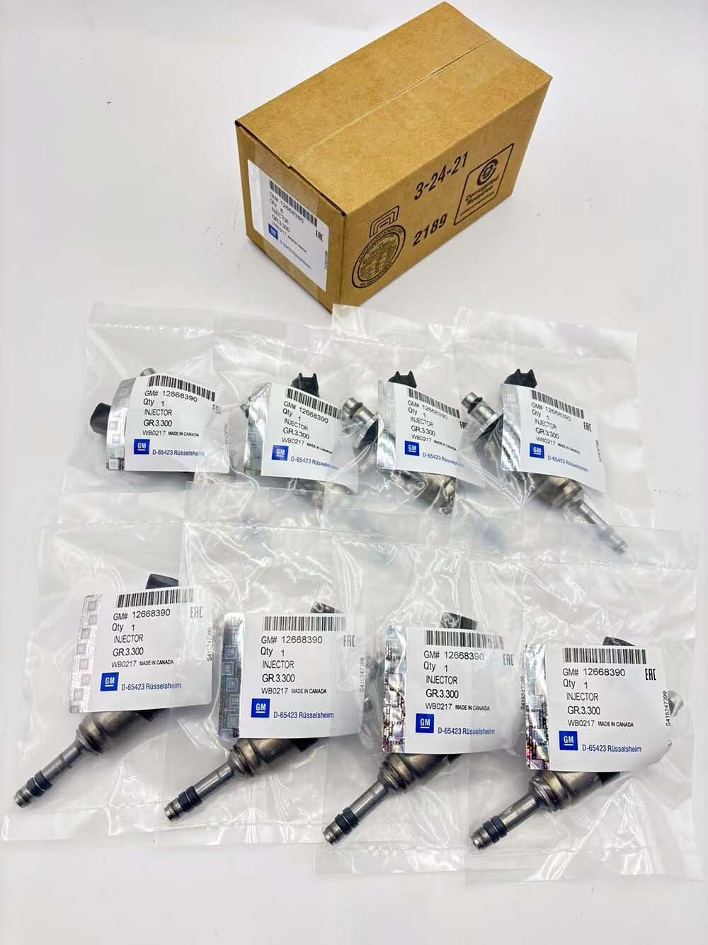 Chevrolet GMC 1500 5.3L A12668390 V8 x8 OEM ACDelco Fuel Injectors for 2014-2017