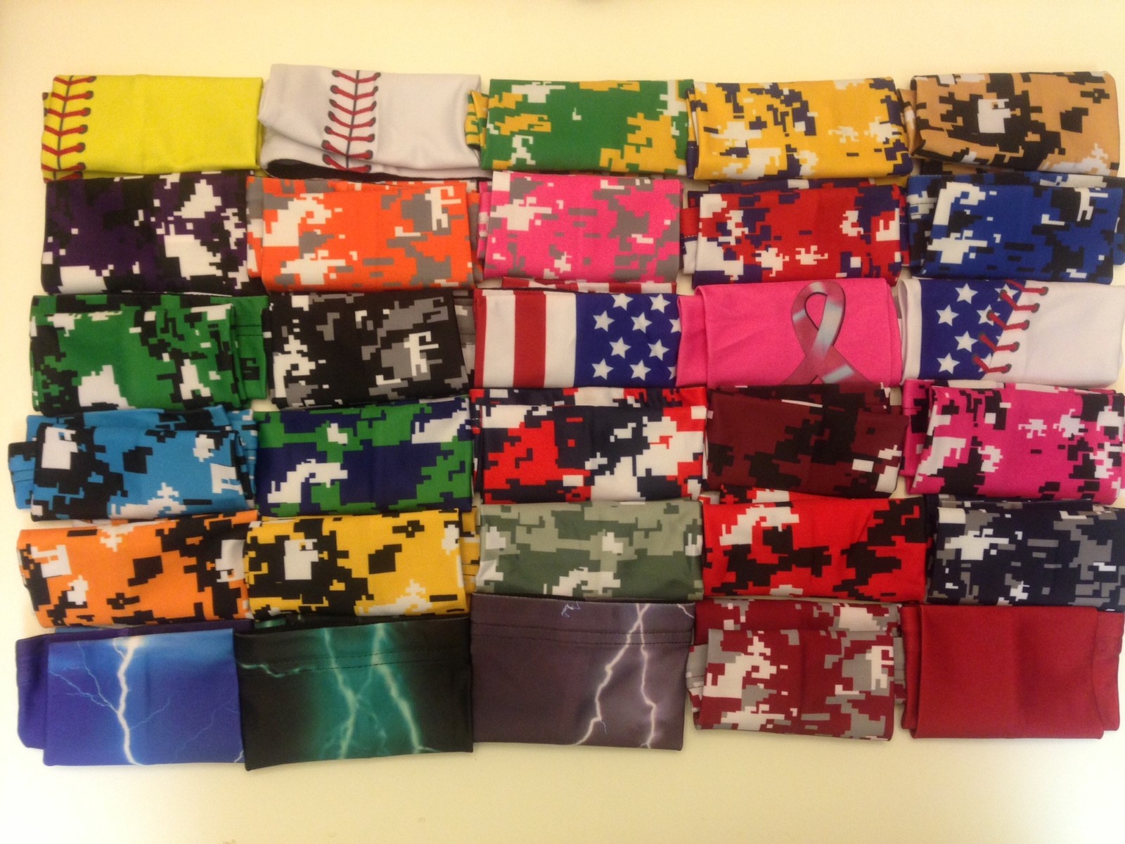 NEW Compression Sports Arm Sleeve Digital Camo Baseball Football Basketball Neon