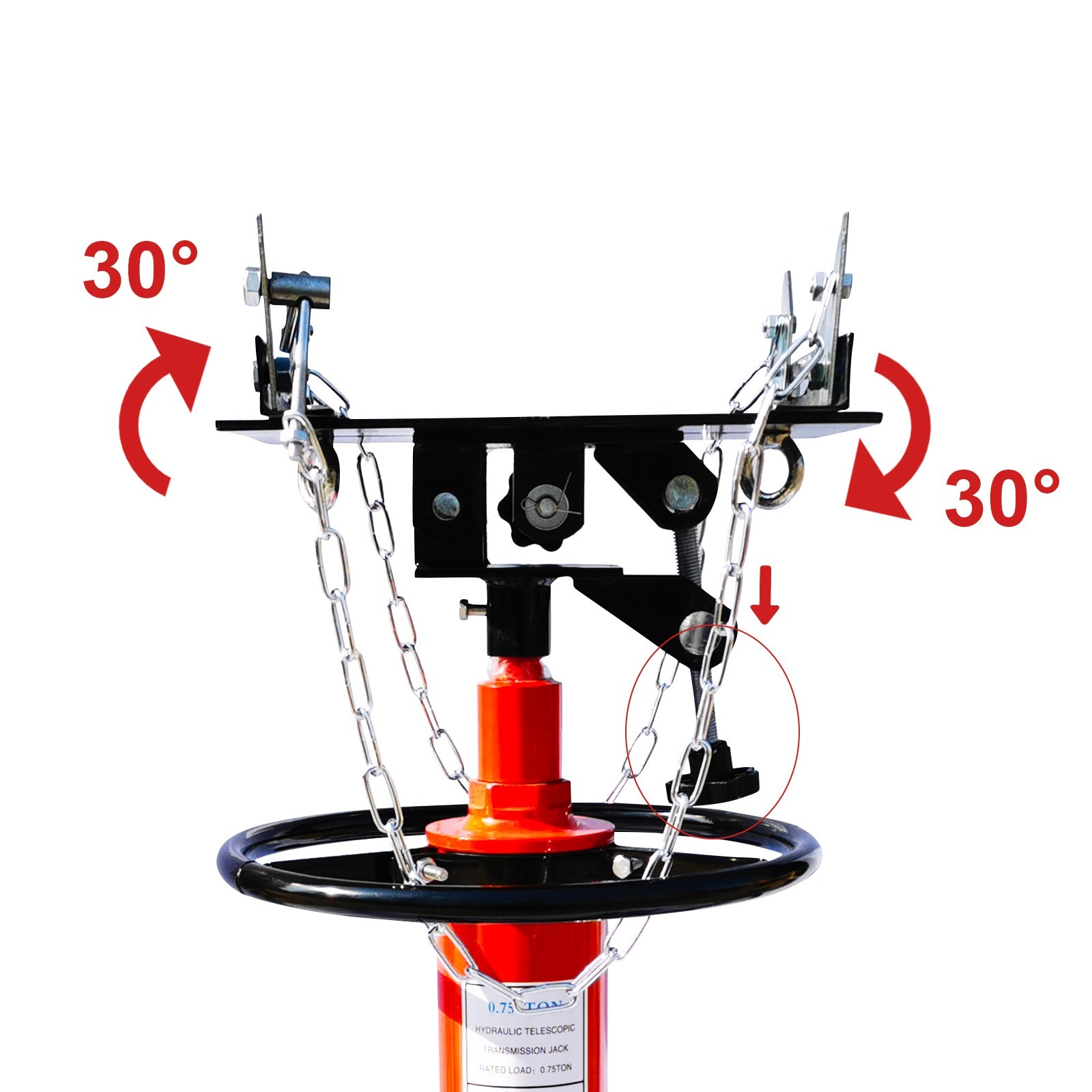 1600LBS 2 Stage Hydraulic Transmission Jack w/360 Swivel Wheel Lift Hoist
