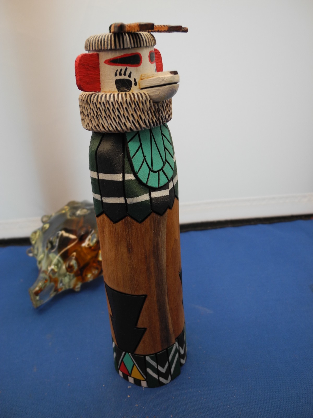 NATIVE AMERICAN ZUNI "BEAR" KACHINA BY WALTER HUGHTE