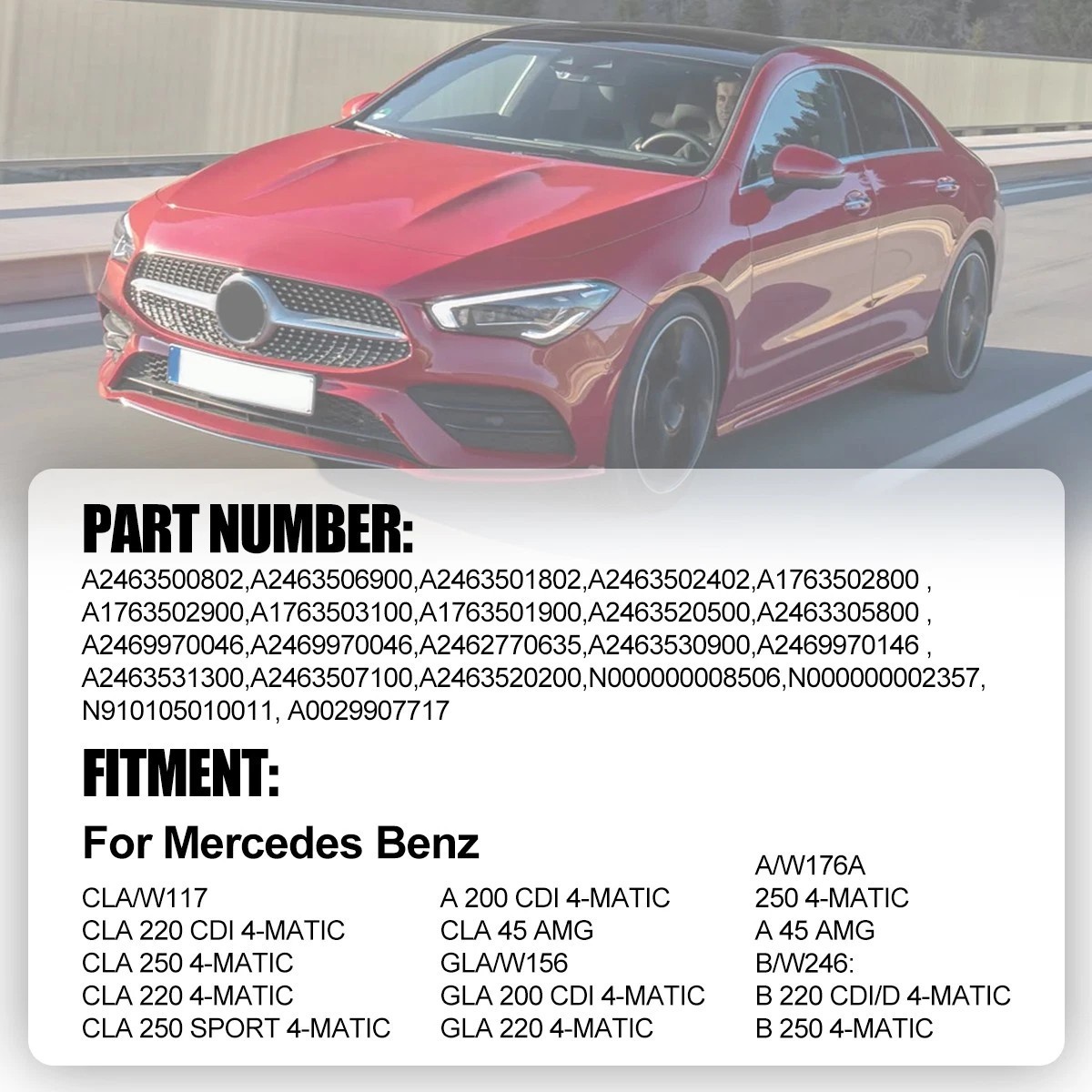 A2463502402 Rear Differential Assembly For Mercedes CLA250 A250 A45 4Matic