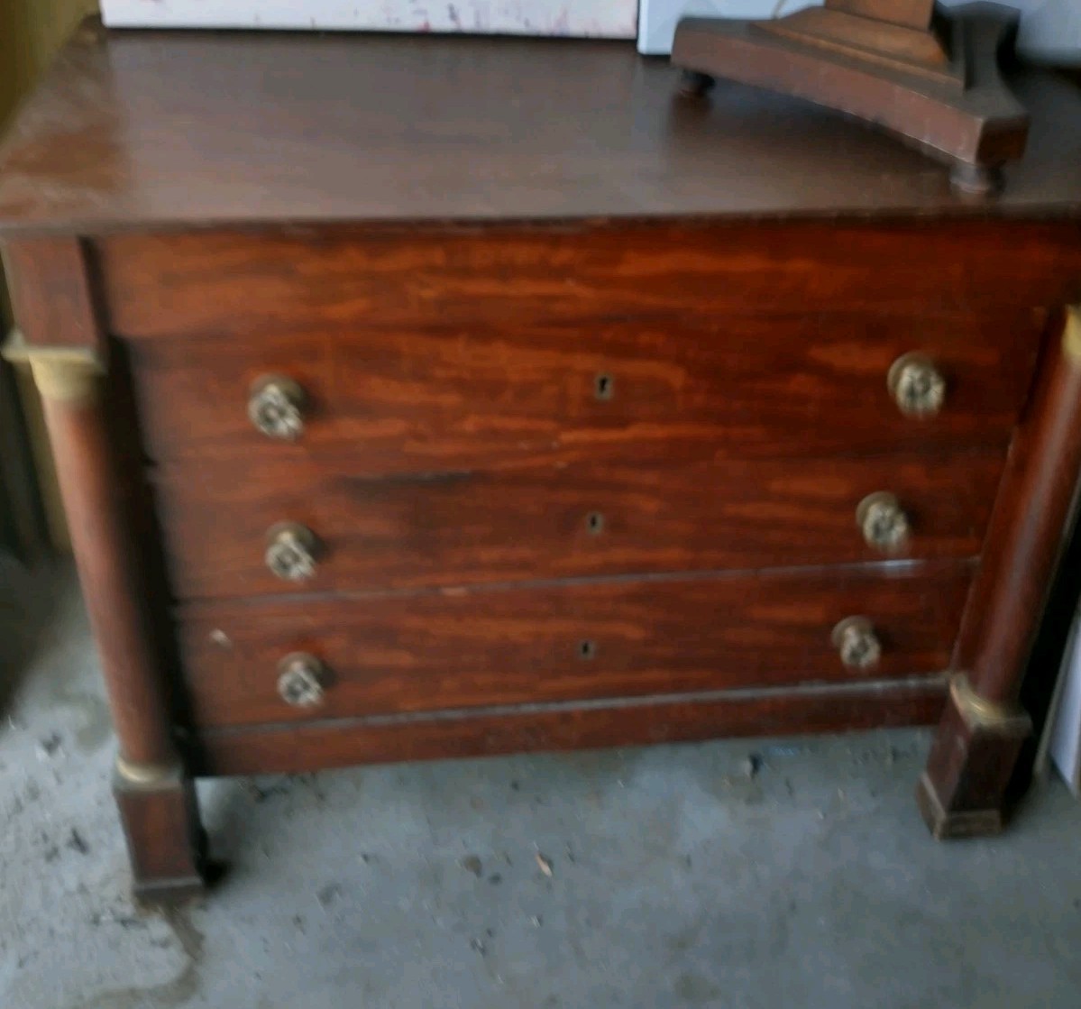 Antique Federal Mahogany Commode or Chest of Drawers Early 19th Century
