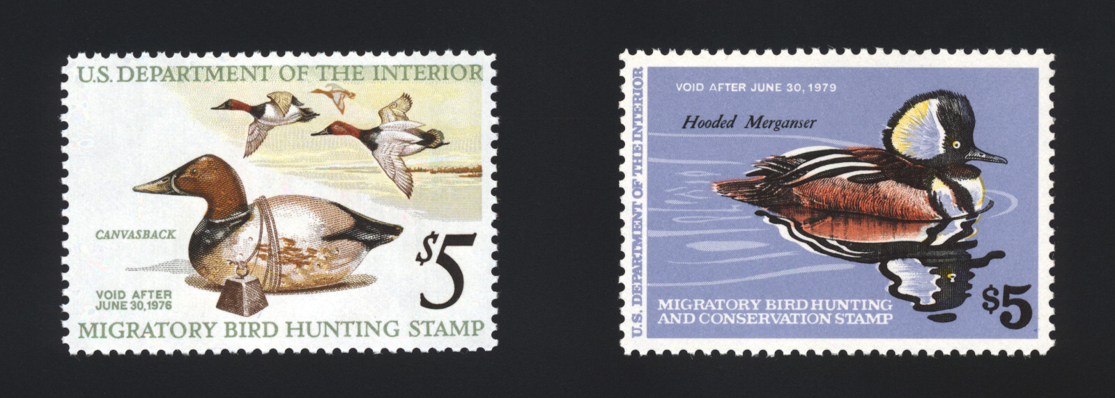 2 Duck Stamps & 23 U.S. Fish & Wildlife Appreciation Souvenir Cards 1975-1997 US