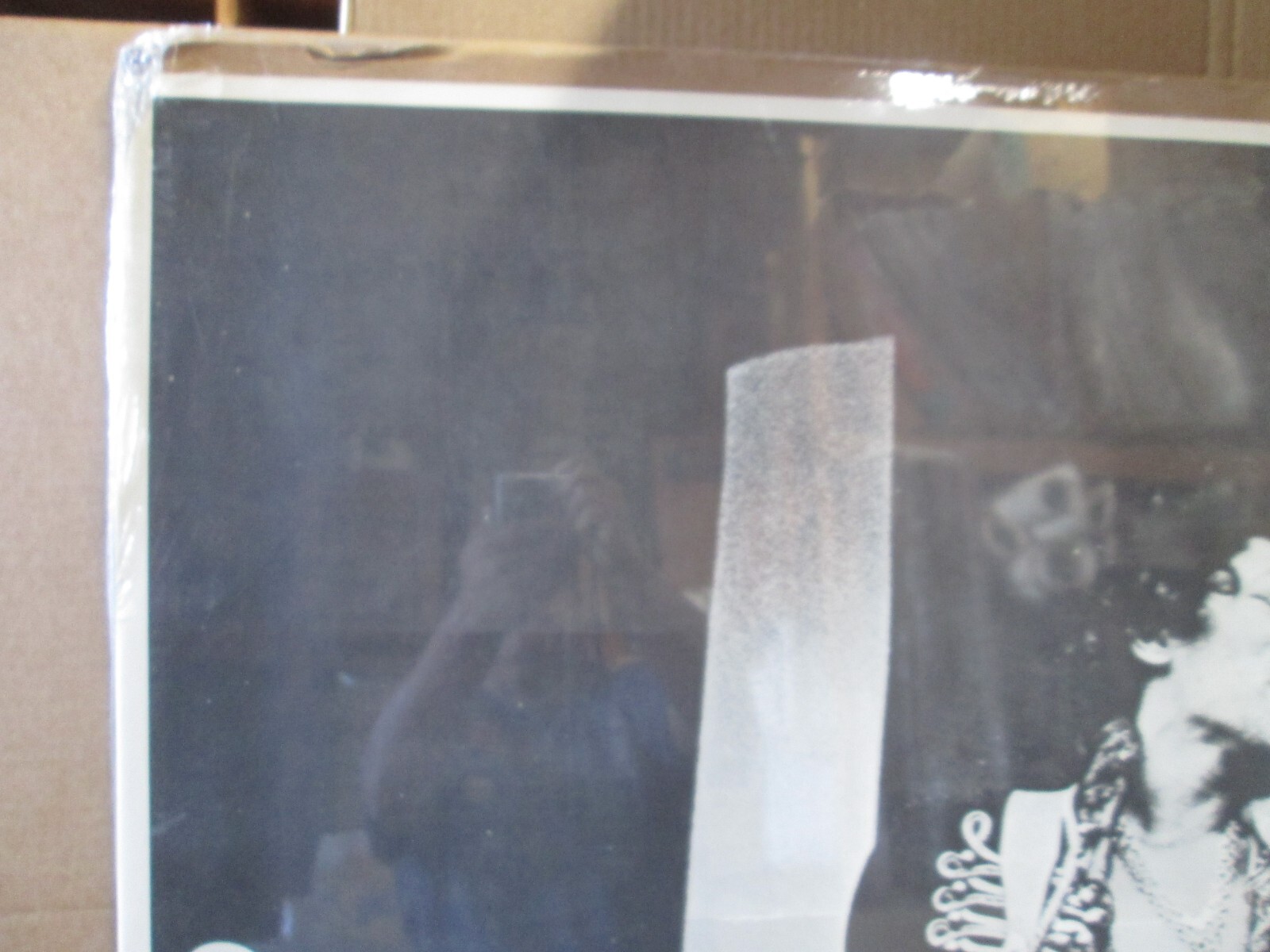 Jimi Hendrix Guitar Rock n' Roll 1970s Vintage Poster black and white Inv#G7699