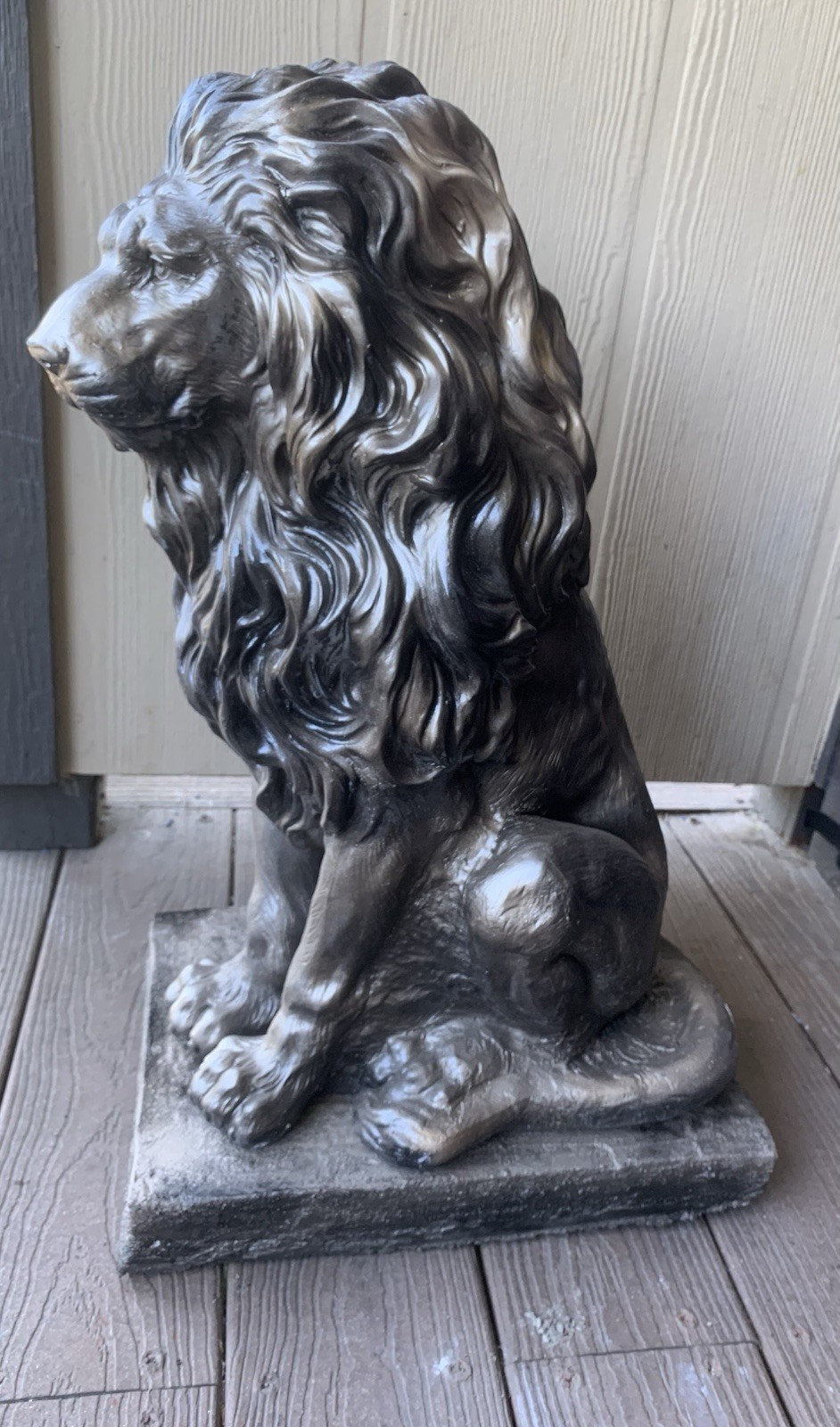 LATEX RUBBER MOLD + Fiberglass casing Large Lion H. 23” YKM-5119A Made In USA