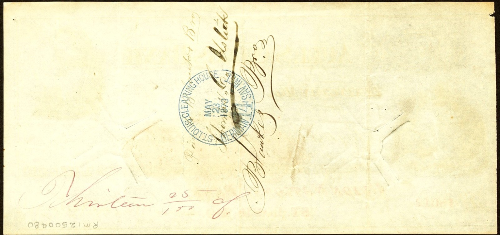 MO $13 LEXINGTON Missouri The Aull Savings Bank UNB ST LOUIS May 19, 1873 Check