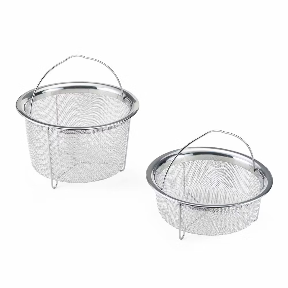 Instant Pot Official Mesh Steamer Basket Set, Stainless Steel, Dual-Purpose