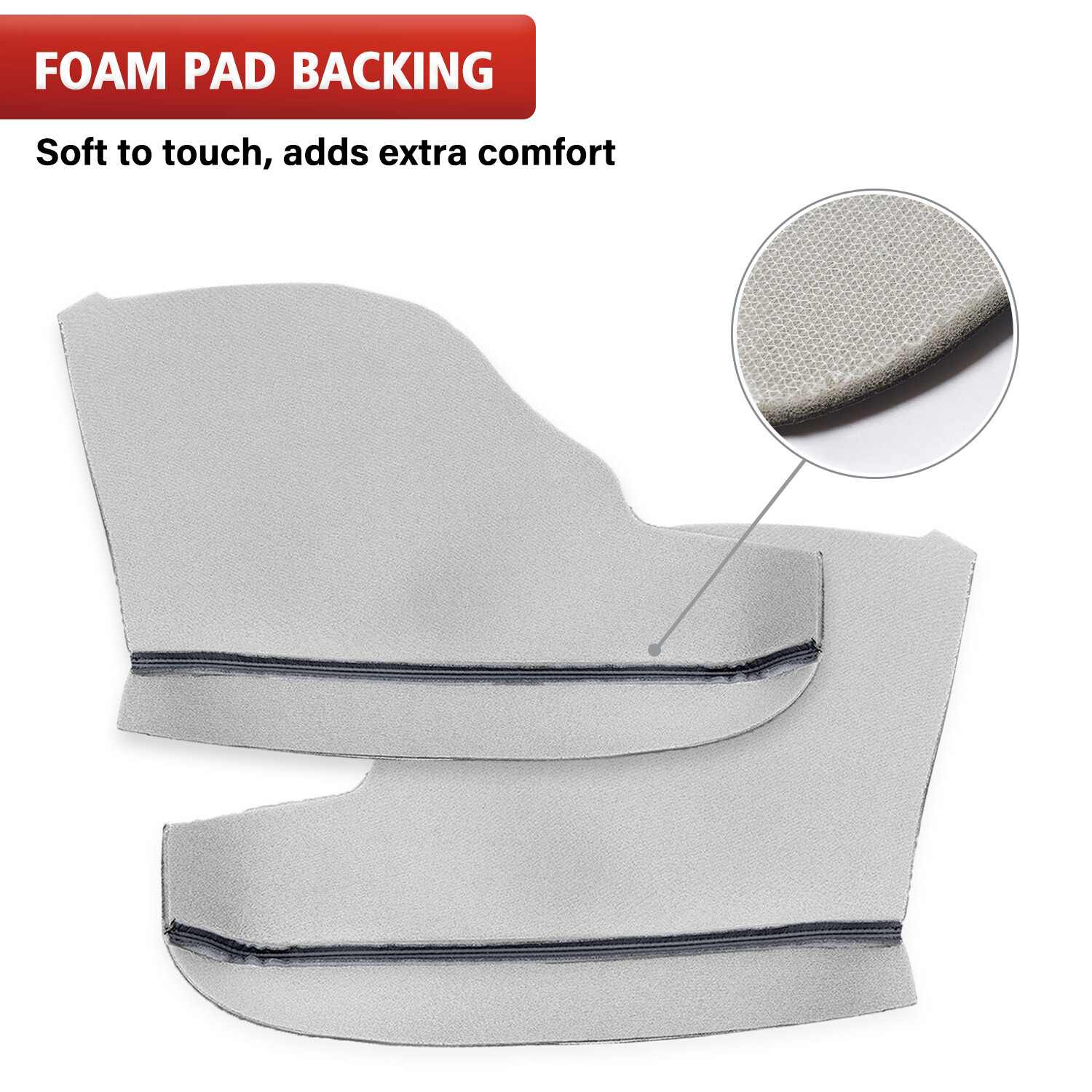 2Pc For Honda Odyssey 2011-2017 Door Armrest Replacement Cover Leather Dark Gray