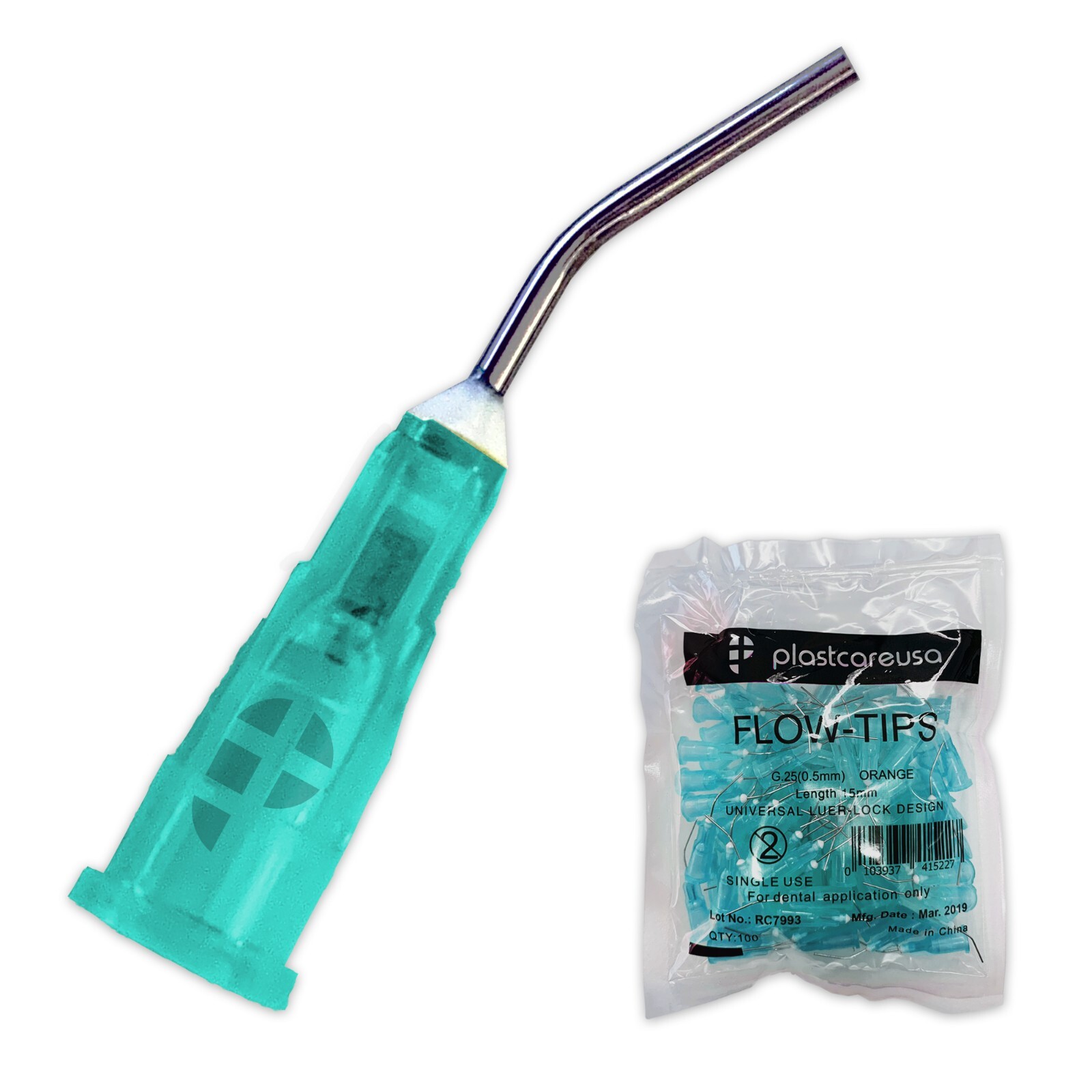 Dental Pre Bent Tips for Etch Gel Composite Flow Applicator (Choose Gauge & Qty)