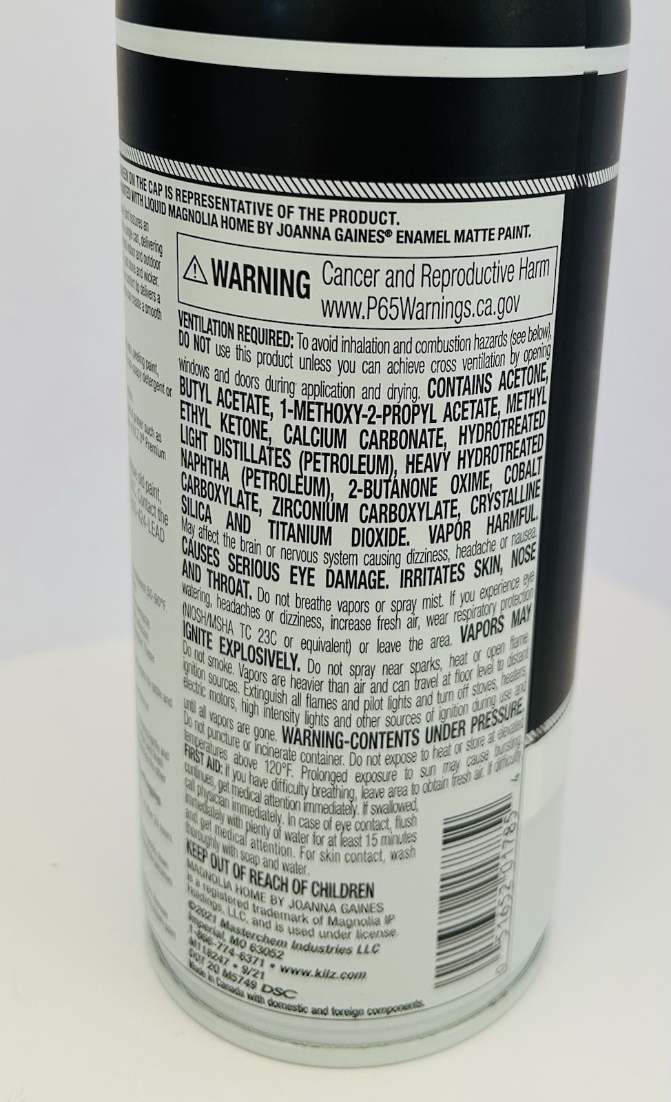 SET OF 4 ~ Magnolia Home by Joanna Gaines Kilz Matte Spray Paint TRUE WHITE 12oz