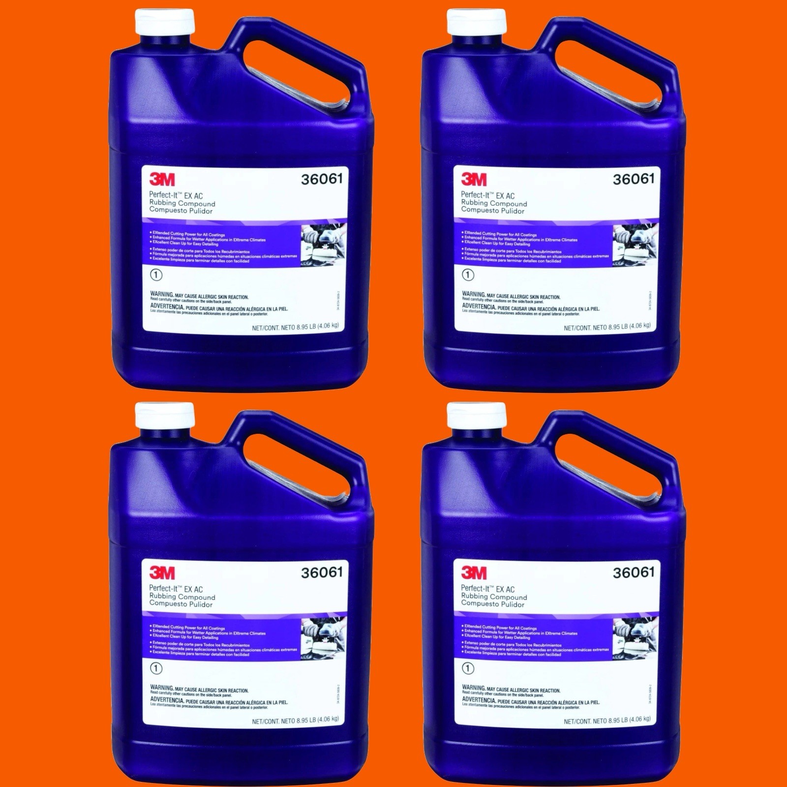 3M 36061 Perfect-It Rubbing Compound Polish Paint Buff Repair💥 4-GALLON SALE💥