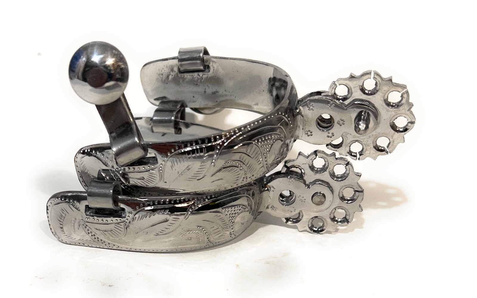 MEXICAN CHARRO SPURS. ESPUELAS CHARRAS. CHARRERIA. CHARRO SADDLE HORSE GEAR