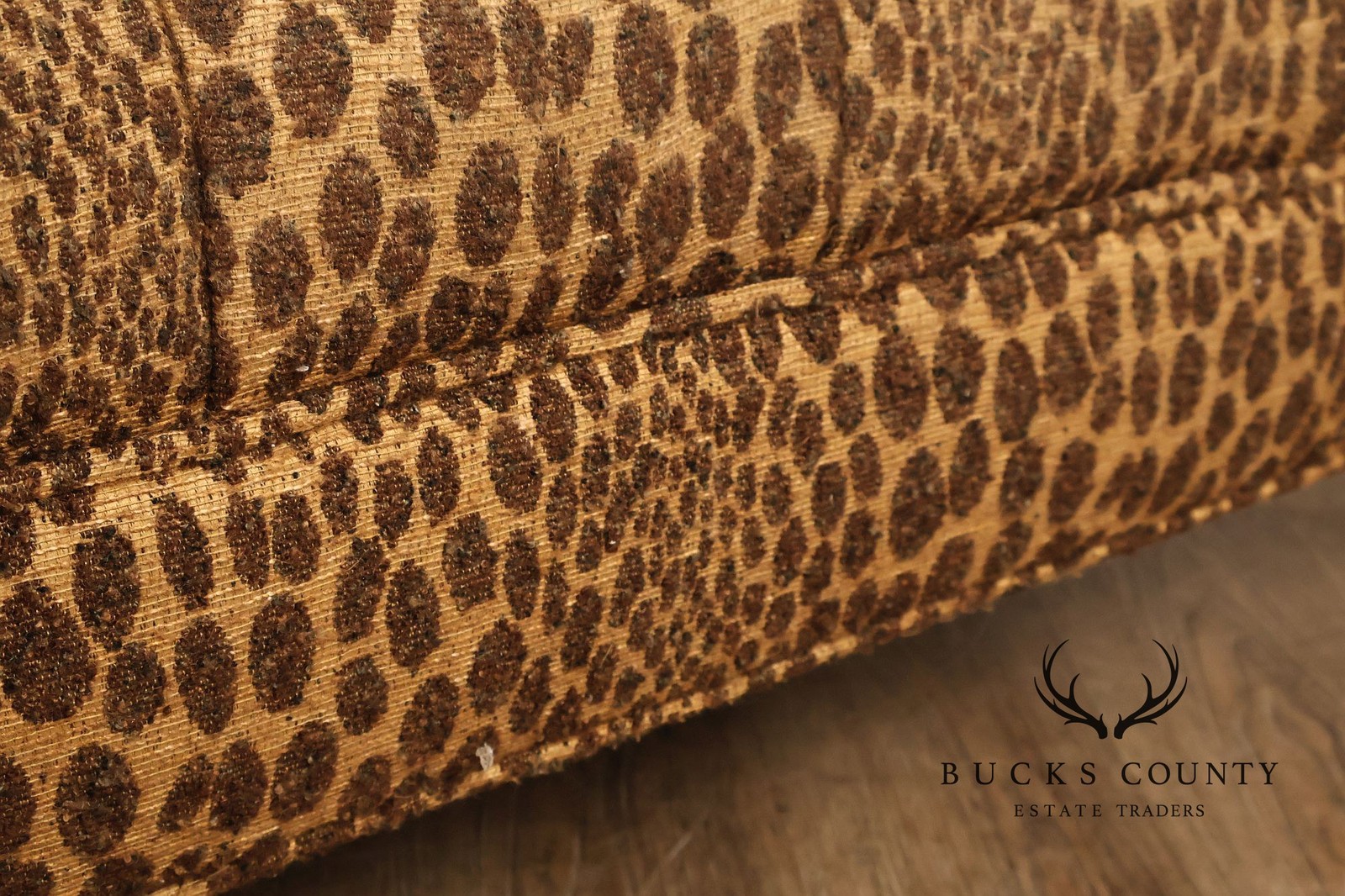 English Regency Style Large Tufted Ottoman