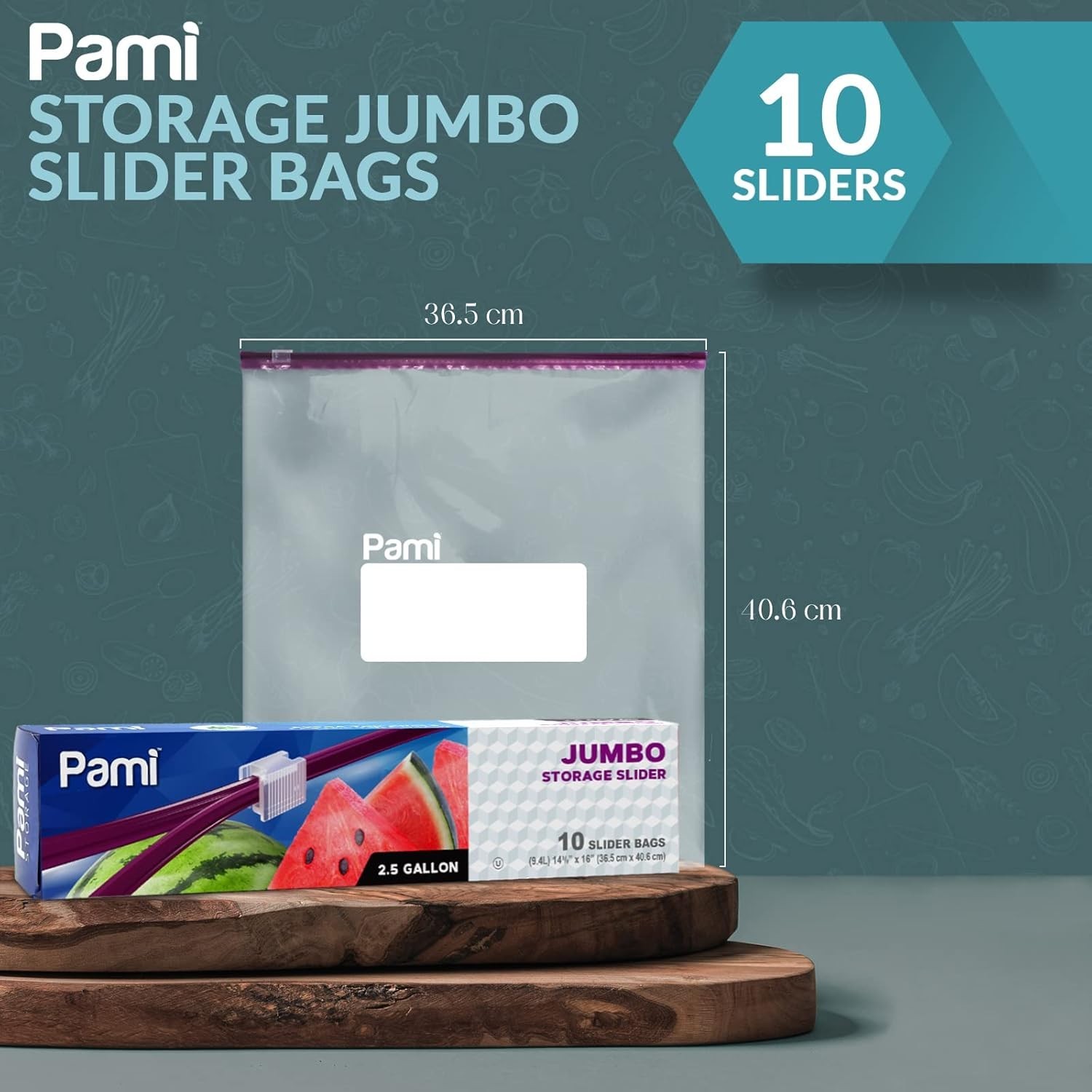 Jumbo 2.5 Gallon Slider Storage Bags Leakproof Reusable Freezer Food-Safe20–40ct