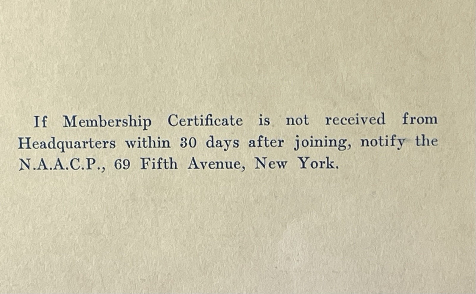 Super Early 1925 Georgia NAACP Membership Card Ga Chapter