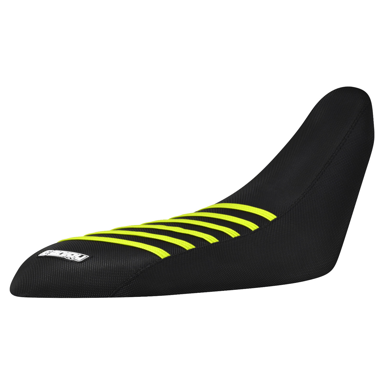 Yamaha Raptor 700 700 R Gripper Seat Cover 2006-2024 BLACK-NEON Yellow Ribs #193
