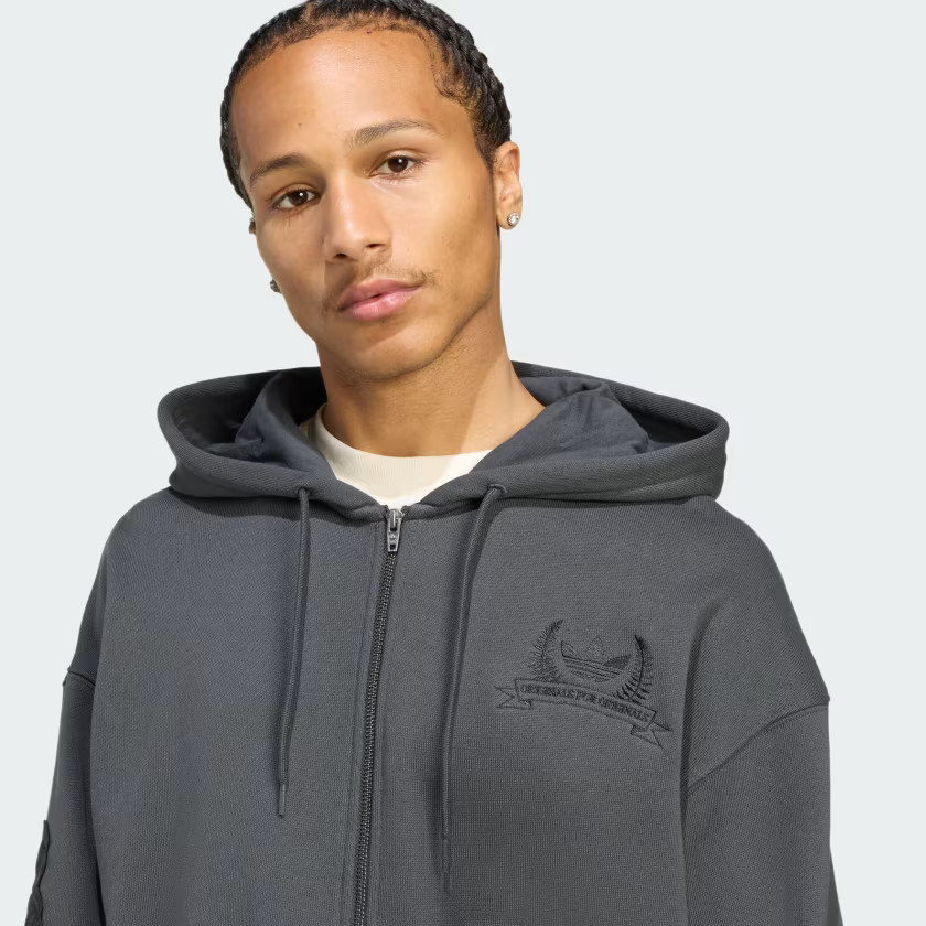 adidas men adidas Originals & All Blacks Full Zip Hoodie