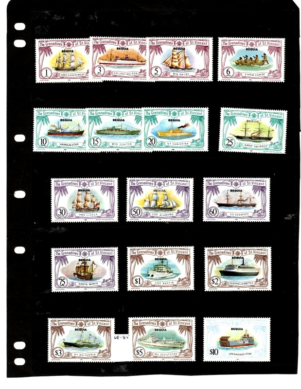 ST. VINCENT-BEQUIA 69-85 MNH SET, FREE SHIP USA