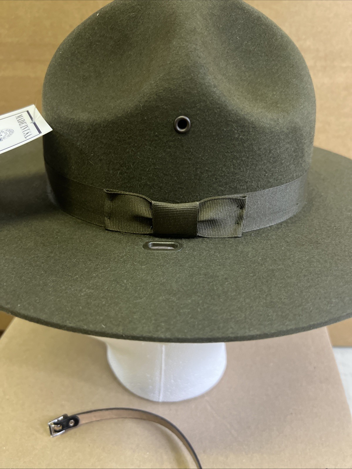 Army Drill Instructor Sergeant Campaign Military Hat Stratton 6 USGI NEW OD XS