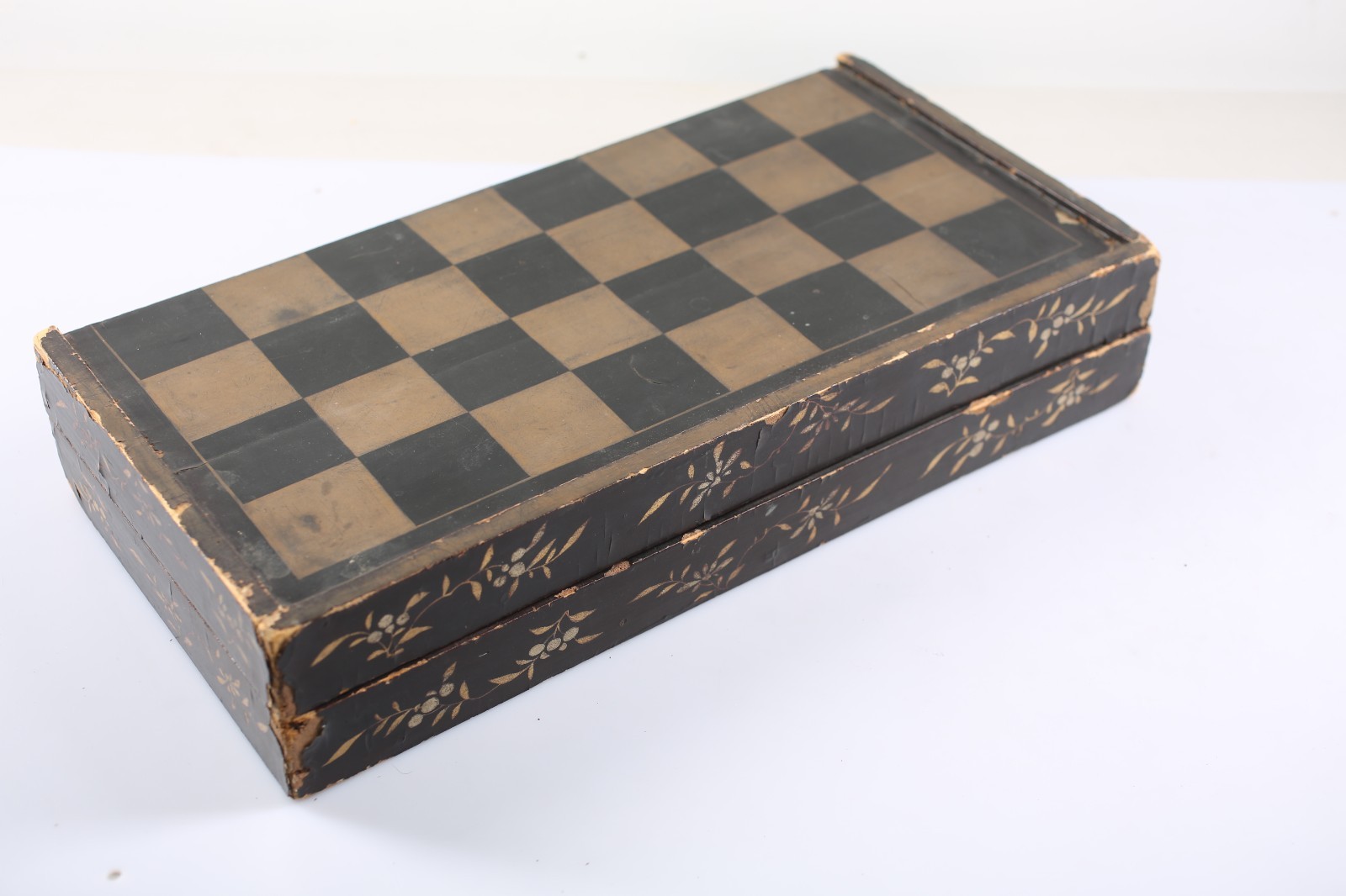 Original Civil War ID'ed Soldier's Game Checkers Backgammon Board Vermont Vols